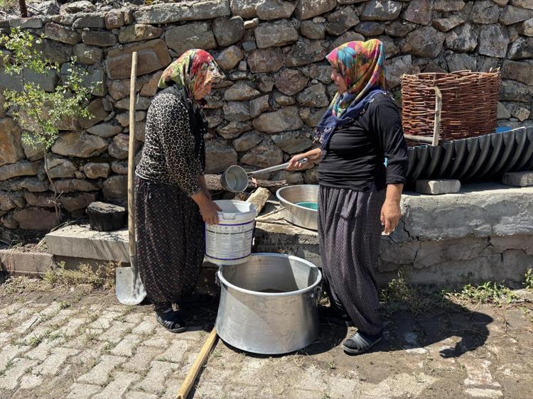 Tek bir gramı bile ziyan edilmiyor Tepsilerle güneşe serilen doğal şifa kaynağının zorlu yolculuğu