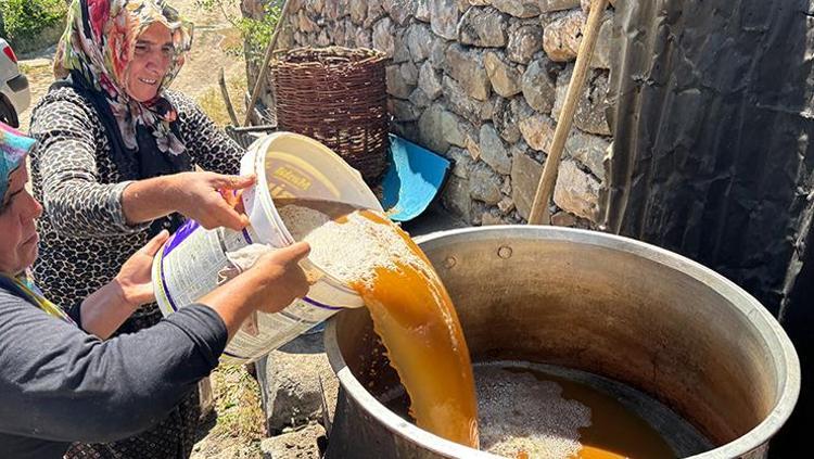 Tek bir gramı bile ziyan edilmiyor Tepsilerle güneşe serilen doğal şifa kaynağının zorlu yolculuğu