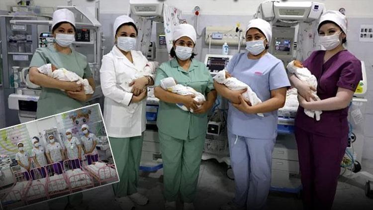 ​1 kilo 200 gram doğdular, tıp dünyasını hayrete düşürdüler Mucize beşizler takip altında