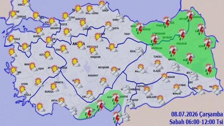 İstanbula gök gürültülü yağış geliyor Meteoroloji saat vererek uyardı: 4 il için sarı kodlu alarm