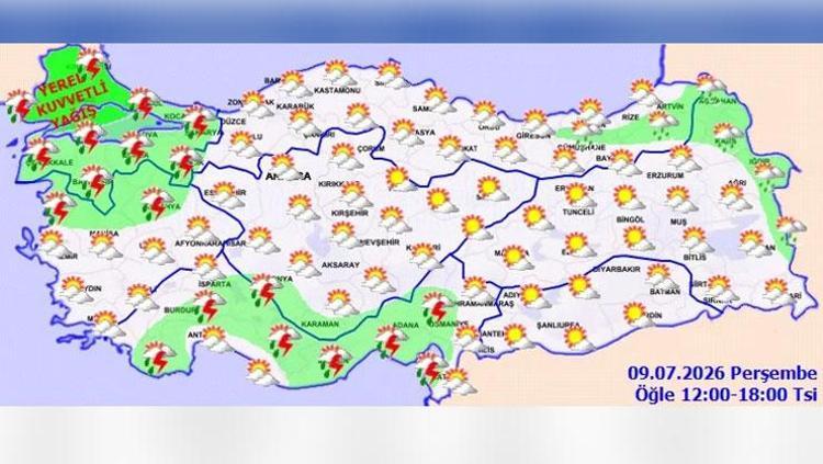 İstanbul dahil 5 il için sarı kodlu alarm AKOM kuvvetli yağış için saat verdi
