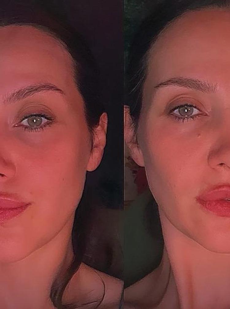 İrem Helvacıoğlu minik kızı Sora ile dedesini paylaştı