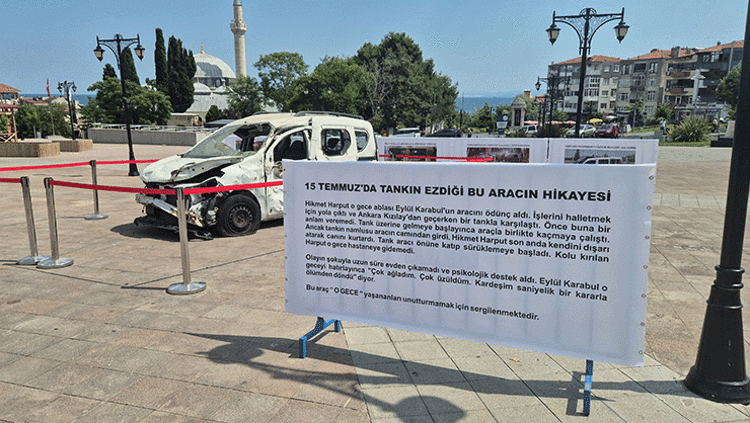 15 Temmuzun sessiz tanığı İşte tankın namlusunun saplandığı araç
