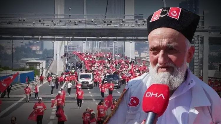 15 Temmuz yürüyüşü havadan görüntülendi: Unutmayacağız, unutturmayacağız