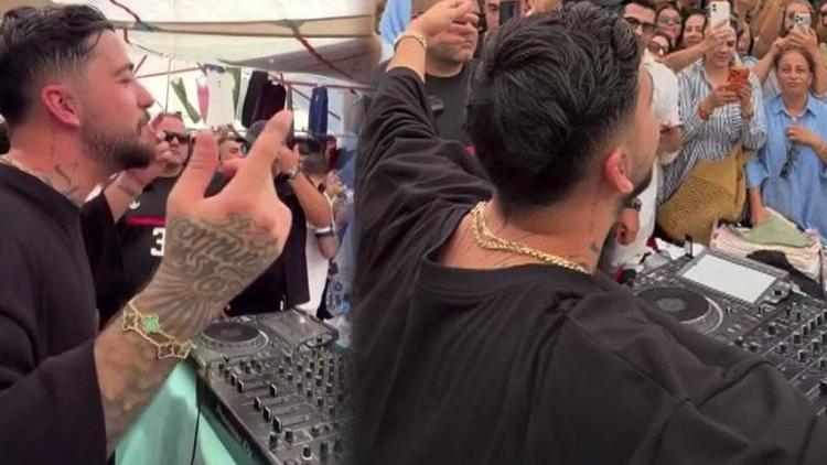 Köy konseriyle olay olan DJ Mahmut Orhan bu kez de pazarda sahne aldı