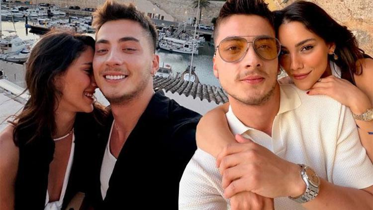 Tatilin tadını çıkartıyorlar Atakan Özkaya ve Dilin Döğerden sarmaş dolaş poz