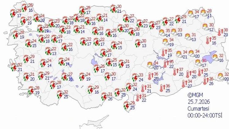 Meteoroloji alarm verdi Cumartesi gününe dikkat: Çok kuvvetli yağış kapıda