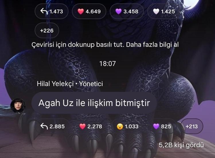 Aşk bitti Manifest grubunun yıldızı Hilal Yelekçi ile DJ Agah Uz yollarını ayırdı