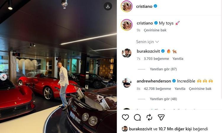 Cristiano Ronaldodan milyon dolarlık garaj paylaşımı