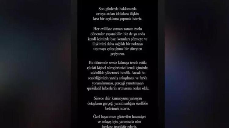 AÇIKLAMA GELDİ