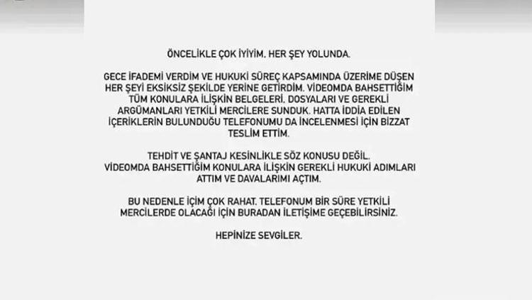 İLK AÇIKLAMA GELDİ