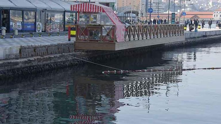 İzmirde deniz suyu çekildi Pasaport iskelesi kapatıldı