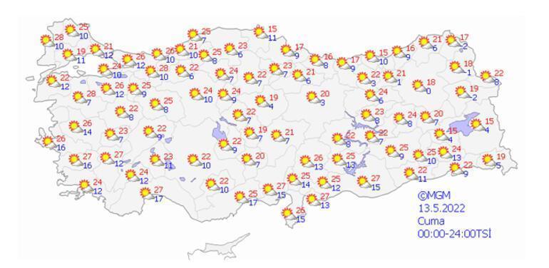 Meteorolojiden sıcaklık paylaşımı Tarih vererek uyardı