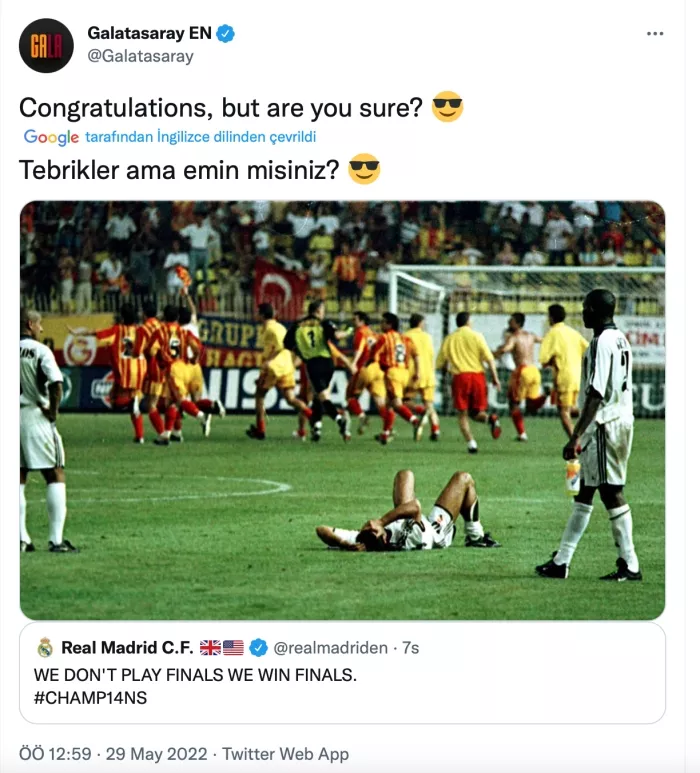 Galatasaraydan Real Madride 2000 yılındaki Süper Kupa hatırlatması