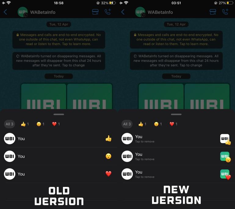 WhatsApp emoji ile tepki verme özelliğini geliştiriyor