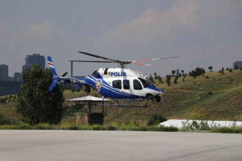 Ankarada helikopter destekli trafik denetimi