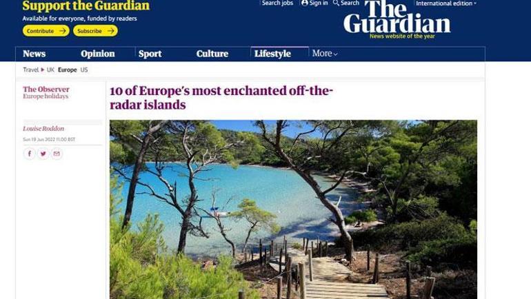 Bozcaada,  İngiliz gazetesi The Guardiana konu oldu: Avrupanın en büyülü 2nci adası