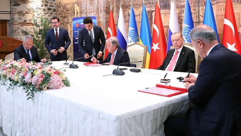 Tahıl koridoru için imzalar atıldı İstanbuldan dünyaya müjde Anlaşma Erdoğanın çabalarıyla oldu