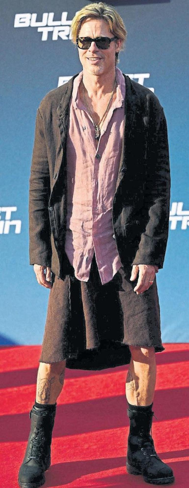 Brad Pitt neden etek giydi