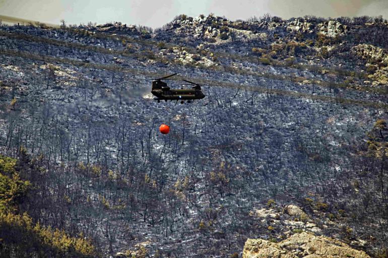 Yunanistandaki orman yangını kontrol altına alınamıyor