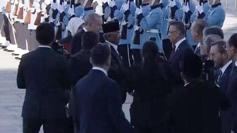 Cumhurbaşkanı Erdoğan,  Malezya Kralı Abdullah Şah’ı resmi törenle karşıladı