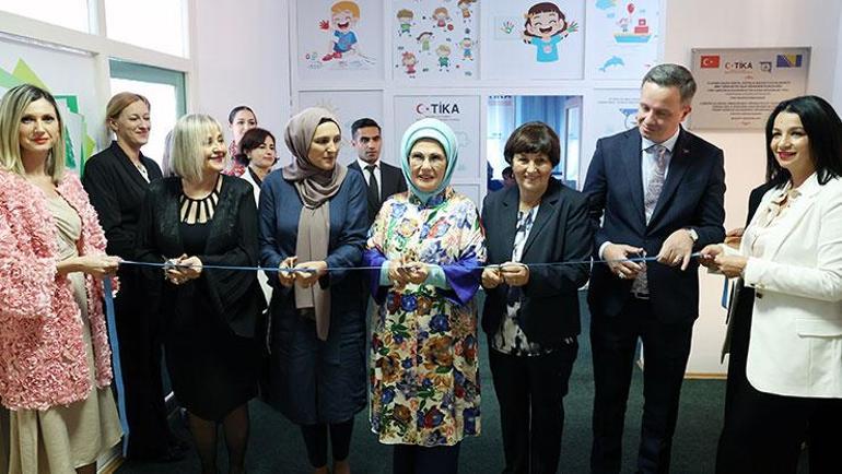 Emine Erdoğan, Saraybosnada özel gereksinimli çocuklarla bir araya geldi