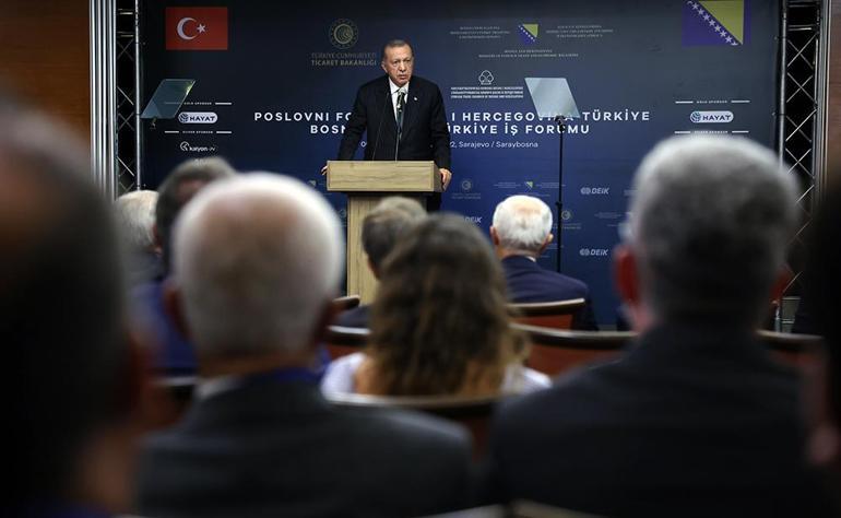 Cumhurbaşkanı Erdoğan, Bosna Hersekle yeni ticaret hedefini açıkladı