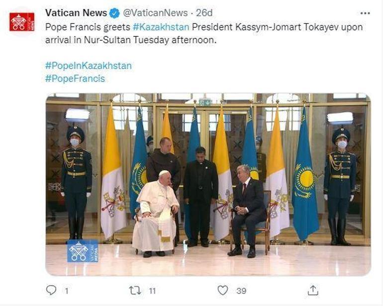 Papa Francis, Kazakistan’a gitti