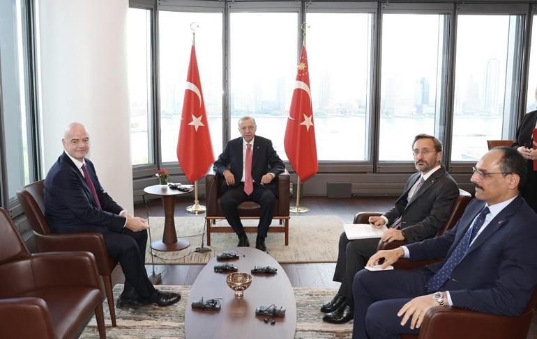 Cumhurbaşkanı Erdoğan ile FIFA Başkanı Infantinodan maç sözü