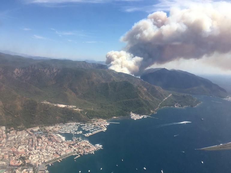 Marmaris’te orman yangını Ekipler seferber oldu