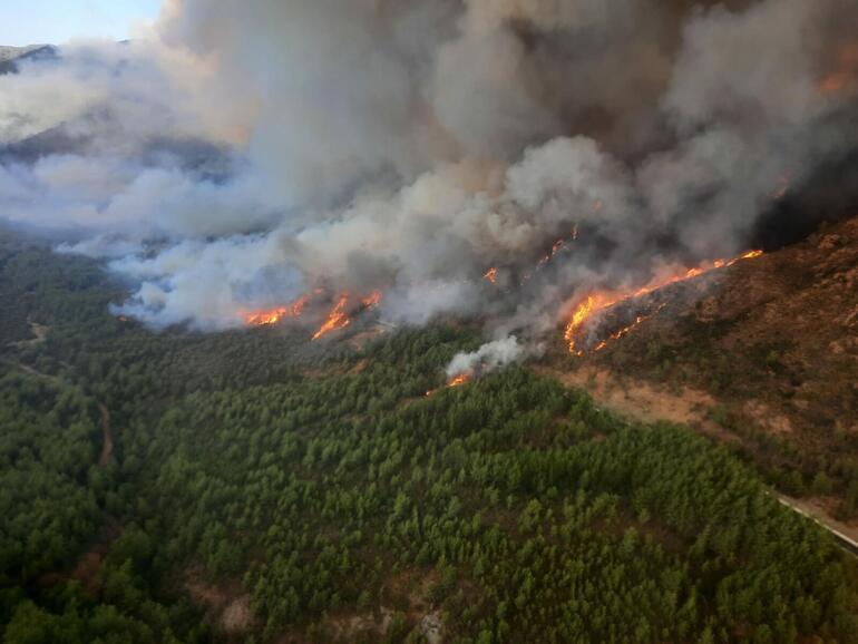 Marmaris’te orman yangını 1 kişi gözaltına alındı