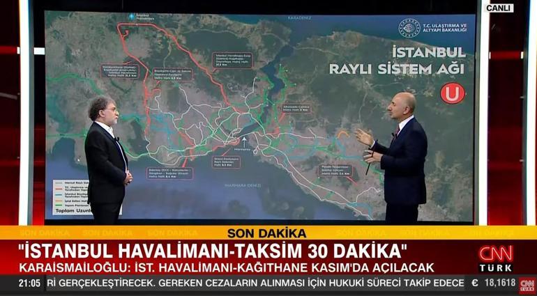 Bakan Karaismailoğlu canlı yayında tarih verdi: İstanbul Havalimanı metrosu açılıyor