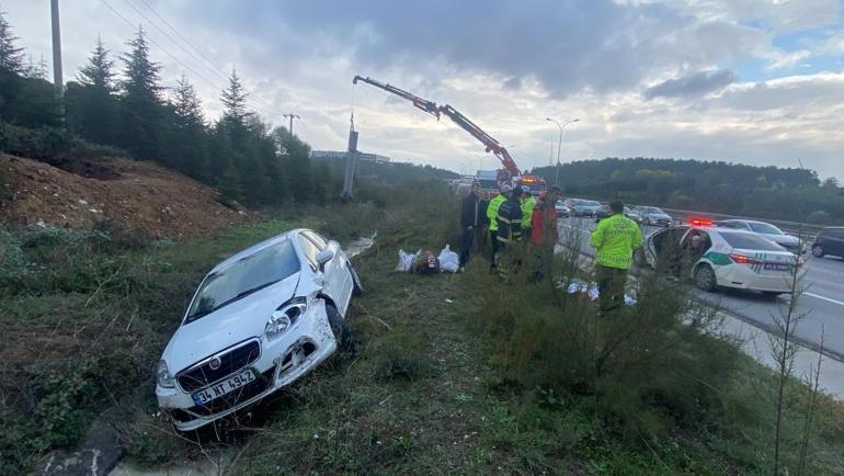 Su kanalına düşen otomobildeki küçük kız yaralandı