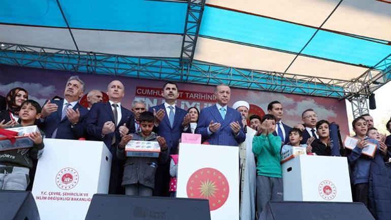 Sosyal konutta ilk temel atıldı Cumhurbaşkanı Erdoğan: 2 yılda hak sahiplerine vereceğiz