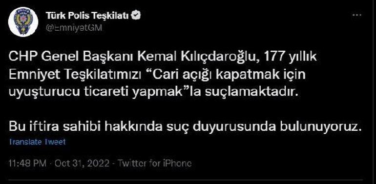 Jandarma ve EGMden Kemal Kılıçdaroğluna suç duyurusu