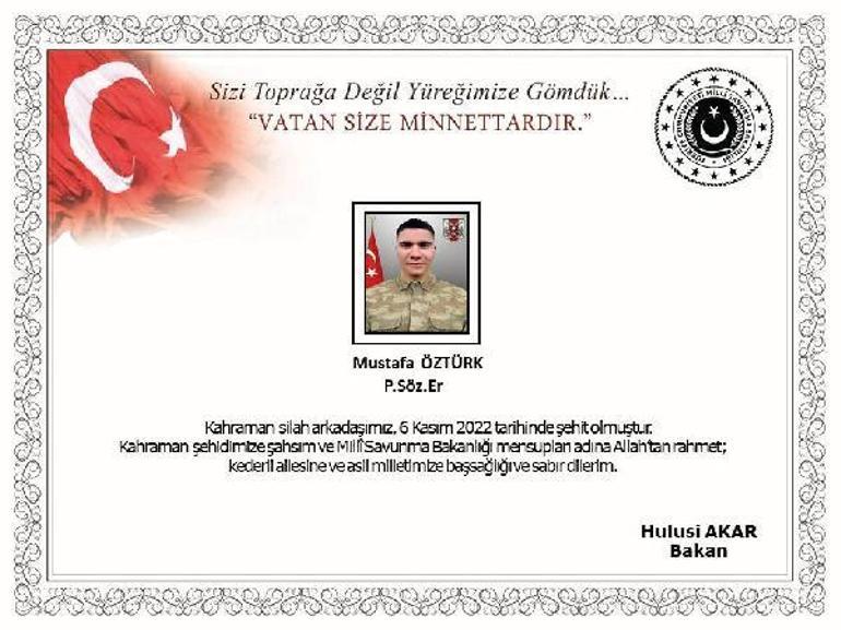 MSB acı haberi duyurdu 2 asker şehit oldu