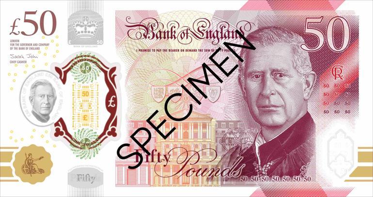 İngiltere Kralı III. Charlesın yer aldığı banknotlar ilk kez görücüye çıktı