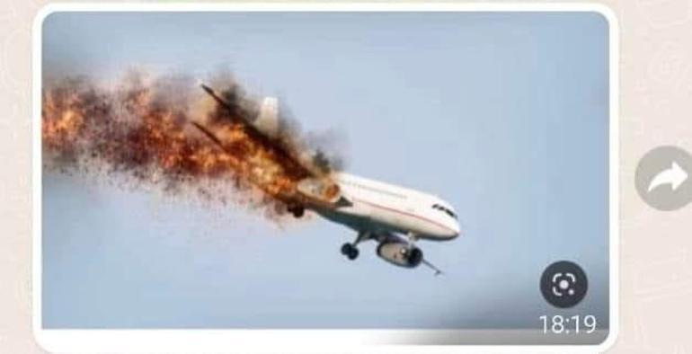 Uçakta AirDrop krizi Yanan uçak fotoğrafı sonrası bomba paniği