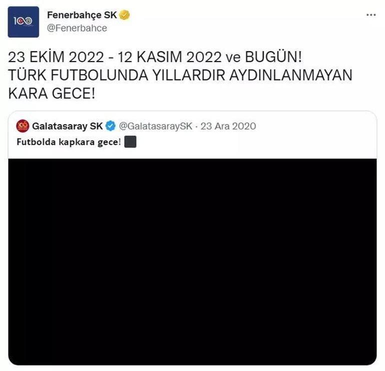 Fenerbahçeden Galatasaraya çok konuşulacak gönderme