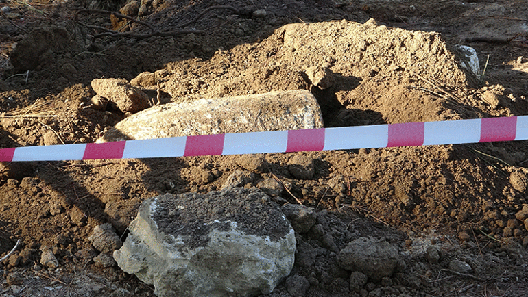 Çanakkale Savaşından kalma patlamamış top mermisi bulundu