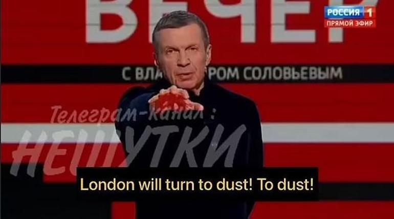 Londra kül olacak Tartışmalı Rus programında dehşete düşüren ifadeler