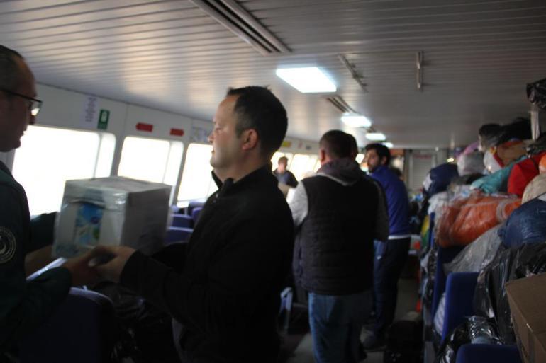 Rodos, depremzedeler için üçüncü kez feribot dolusu yardım yolladı