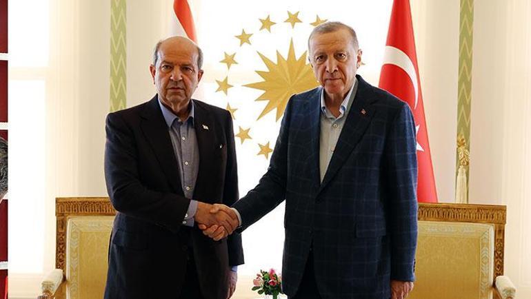 Cumhurbaşkanı Erdoğan, İlham Aliyev ve Ersin Tatar ile görüştü