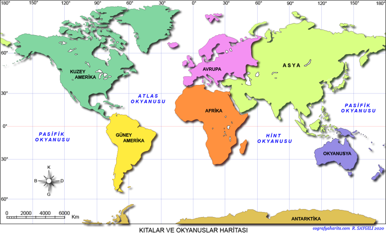 Dünya siyasi haritası Renkli, büyük, yüksek çözünürlüklü dünya haritası…