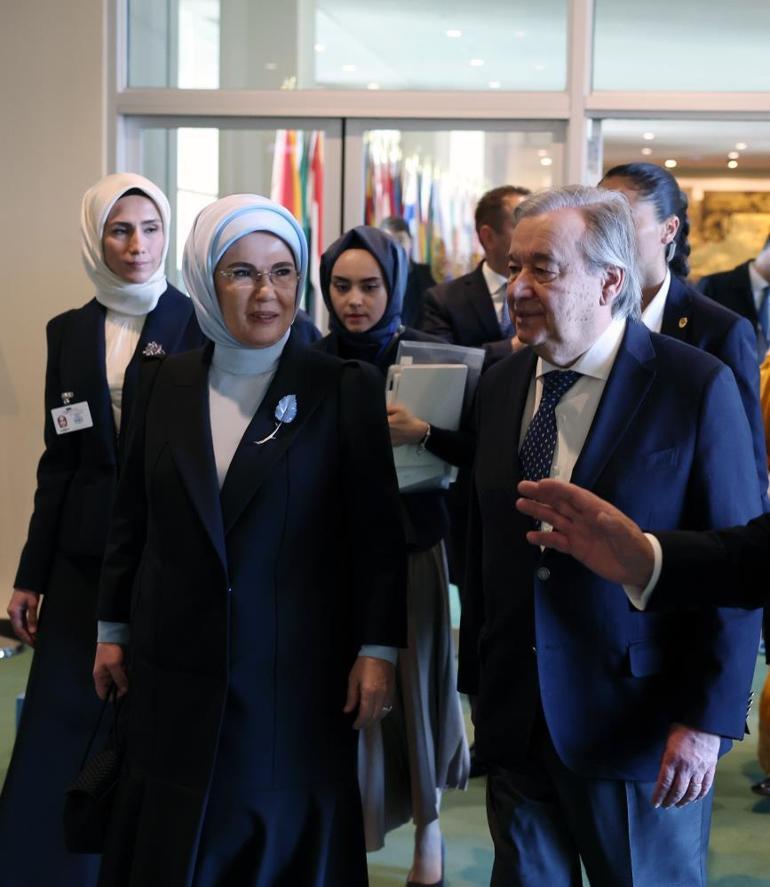 Emine Erdoğan, BM Genel Sekreteri Guterresle görüştü