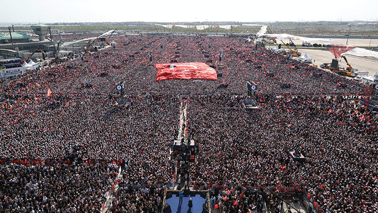 AK Partinin Büyük İstanbul Mitingine rekor katılım: 1 milyon 700 bin kişi