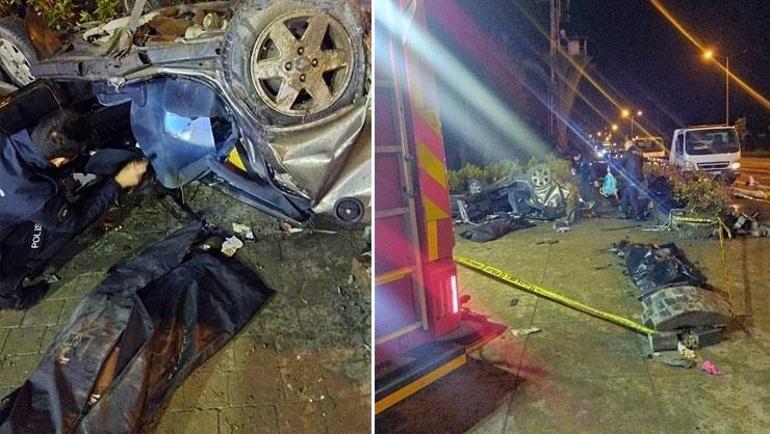 Samsunda katliam gibi kaza 240 metre sürüklenip takla attı: 4 ölü, 2 yaralı