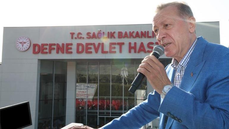 Defne Devlet Hastanesi açıldı...Cumhurbaşkanı Erdoğan: Çadırların sularını bile kesmişler