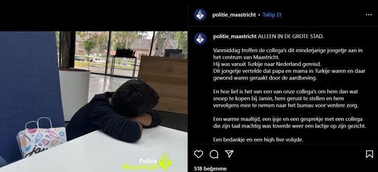 Depremzede olduğunu söyledi... 5 yaşındaki Türk çocuk tek başına Hollandada bulundu