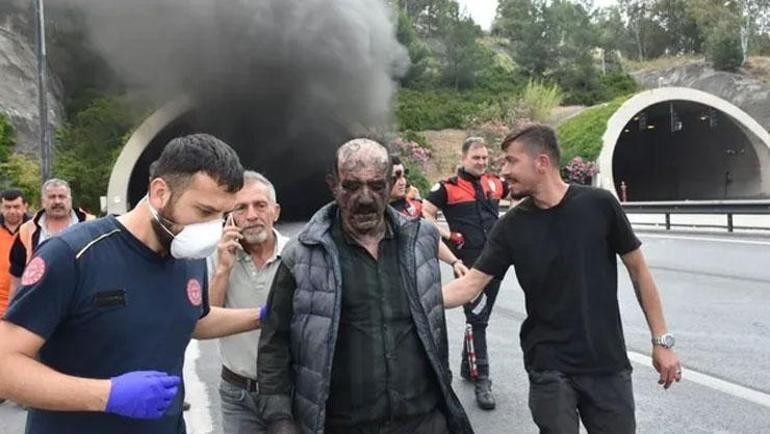 İzmirde TIR yangını Dumanlar tüneli kapladı, çok sayıda kişi hastaneye kaldırıldı